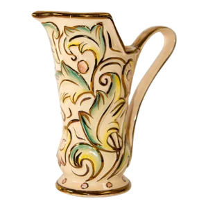 Vintage Wade Ceramic Gothic Pattern Glazed Vase in Pastel Colors Made in England