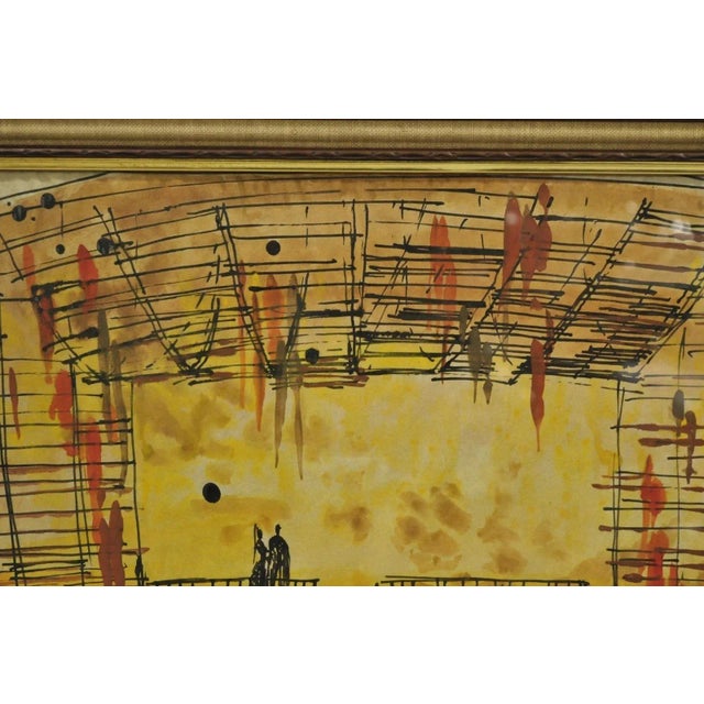 Vintage "Carmen Act I" New York City Opera Watercolor Framed Painting, Signed For Sale - Image 4 of 12