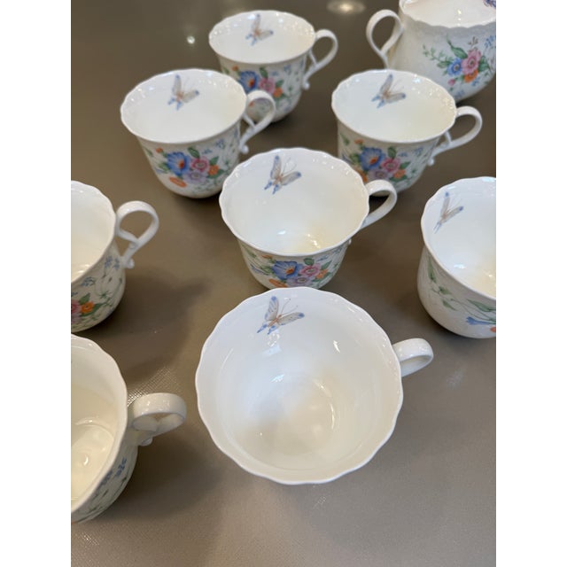 Ceramic Mikasa “Something Blue” Bone China, Pattern A7051, Set of 47 Pieces For Sale - Image 7 of 12