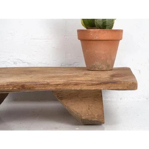 Brown Antique Square Side Table, 1900s For Sale - Image 8 of 9