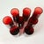 Glass 1940s Vintage Art Deco Boho Chic Hollywood Regency Ruby Red Tumbler Glasses - Set of 8 For Sale - Image 7 of 9
