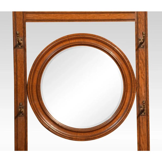 Oak Hall Stand, 1890s For Sale - Image 3 of 8