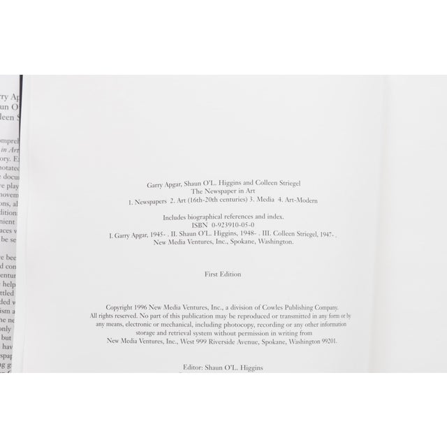 The Newspaper in Art by Garry Apgar, Shaun O'L. Higgins and Colleen Striegel. Hardcover book with dustjacket. Stated first...