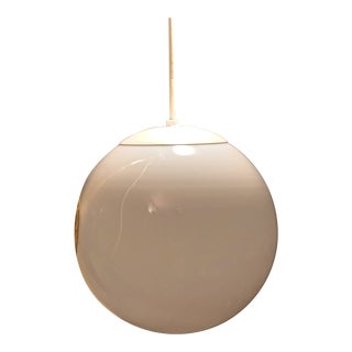 1960s Minimalist White Globe Pendant Lamp For Sale