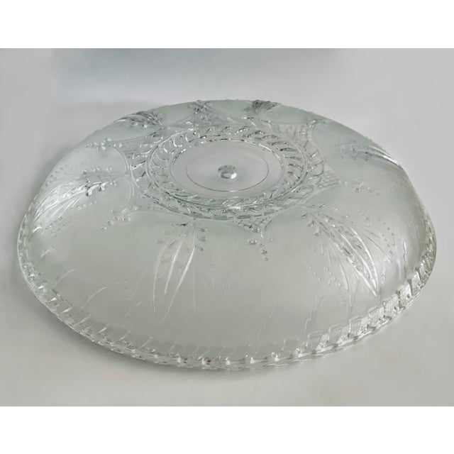 Transparent Early 20th Century Art Deco Glass Flush Mount Light Shade For Sale - Image 8 of 9
