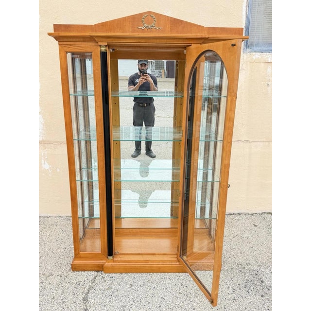 Thomasville Grand Classics Neoclassical Cherry Biedermeier Curio China Cabinet A For Sale - Image 12 of 18