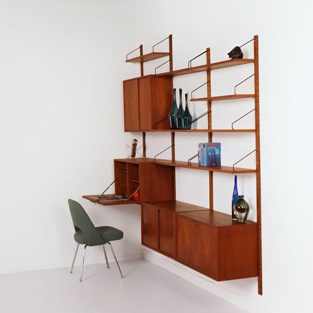 Poul Cadovius Teak Royal System with Secretary by Poul Cadovius for Cado, 1960s For Sale - Image 4 of 10