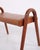 Teak Stool with Leather Seat by Vilhelm Lauritzen for Fritz Hansen, 1945 For Sale - Image 9 of 12