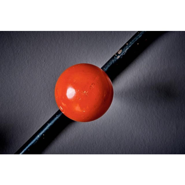 Black Coat Hanger with Multicolored Wooden Knobs by Roger Feraud for GEO, France, 1950s For Sale - Image 8 of 11