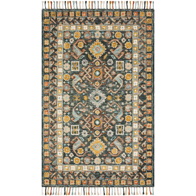 2010s Loloi Rugs Elka Rug, Denim / Multi - 1'6"x1'6" For Sale - Image 5 of 5
