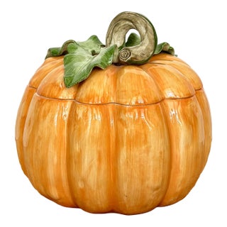 Vintage Fitz and Floyd Vegetable Garden Pumpkin Soup Tureen For Sale