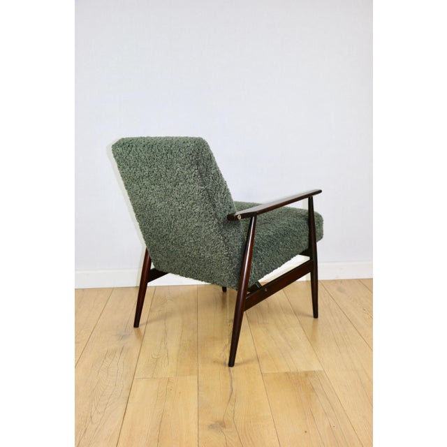 Fox Lis Chair in Green Olive Lamb, 1970s For Sale - Image 9 of 12