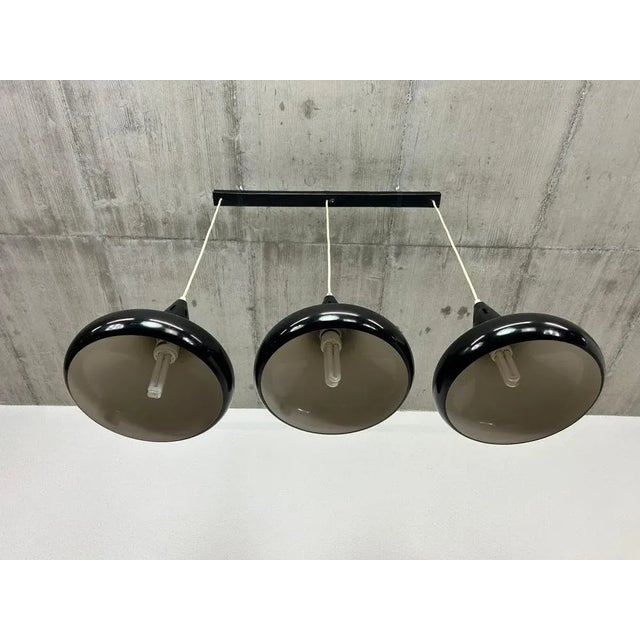 Mid-Century Modern Black Ceiling Lamp, 1950s For Sale - Image 3 of 8