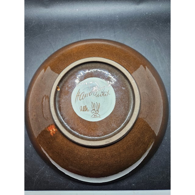 Mexican Gebruder Haas Handarbeit Liechtenstein Mid Century Pottery Bowl For Sale - Image 3 of 4