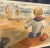 Coastal Vintage Beach Watercolor Painting - Signed & Framed For Sale - Image 3 of 8