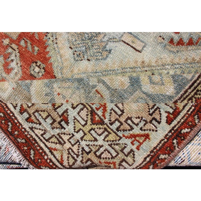 Antique Persian Malayer Rug With Geometric Medallion Design For Sale - Image 11 of 13