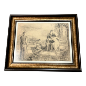 After James McNeill 19th Century Original Framed Etching