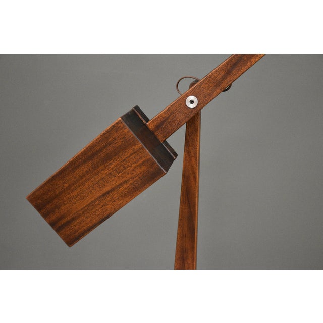 Wood 1960s Mahogany Floor Lamp by Montague For Sale - Image 7 of 9