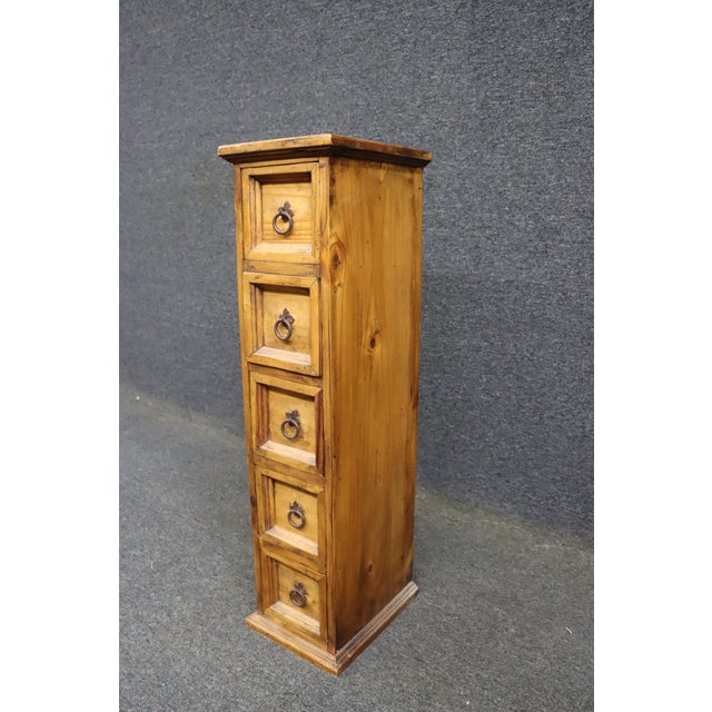 Late 20th Century Late 20th Century Southwestern Style Pine Tall Chest of Drawers For Sale - Image 5 of 7