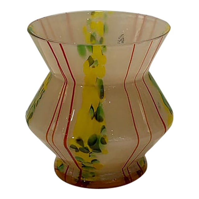 Czech / Kralik Art Glass Vase For Sale