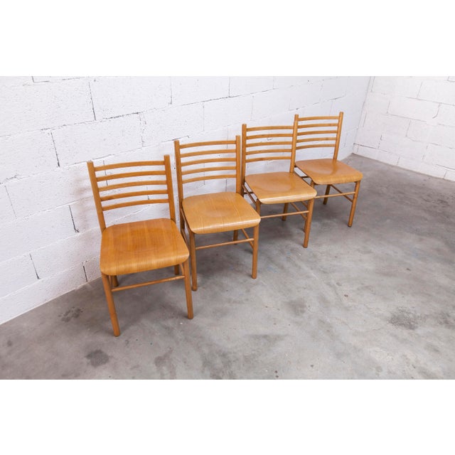 Danish Convertible Round Table and Matching Chairs, 1980, Set of 5 For Sale - Image 18 of 18
