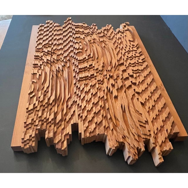 Rare 3d Vintage 1978 Movable Wall Wood Art Sculpture Panel (Signed by Artist) For Sale In Los Angeles - Image 6 of 12