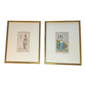 Antique 1913 Paris Fashion Plates From Journal Des Dames Et Des Modes, Framed