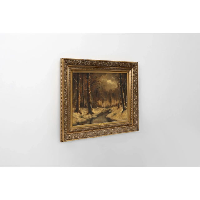 Wood Henri Wouters, Hover en Flandre, 1920s, Oil on Canvas, Framed For Sale - Image 7 of 12