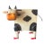 Vintage Hand Painted Folk Art Cow Bank Whimsical Wood Animal Sculpture For Sale
