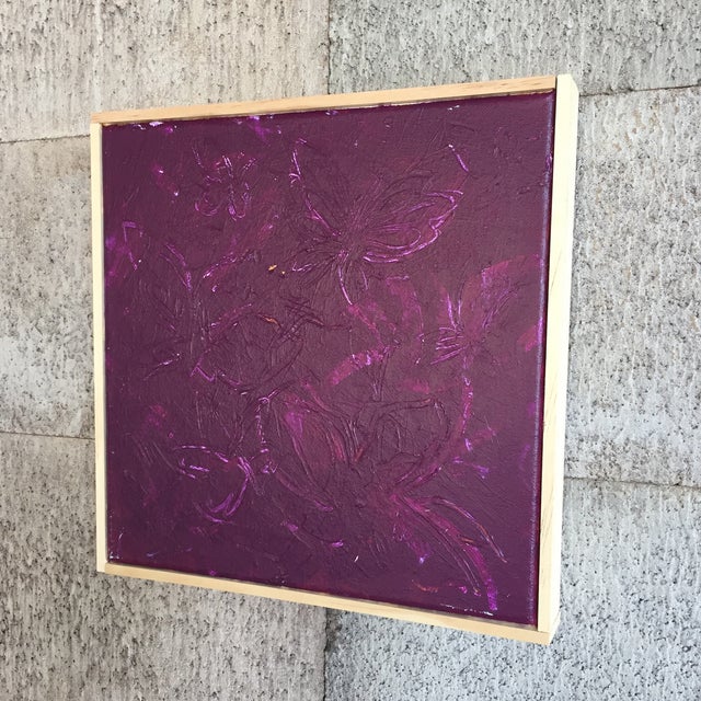 Abstact Sgraffito Butterfly Painting Chairish