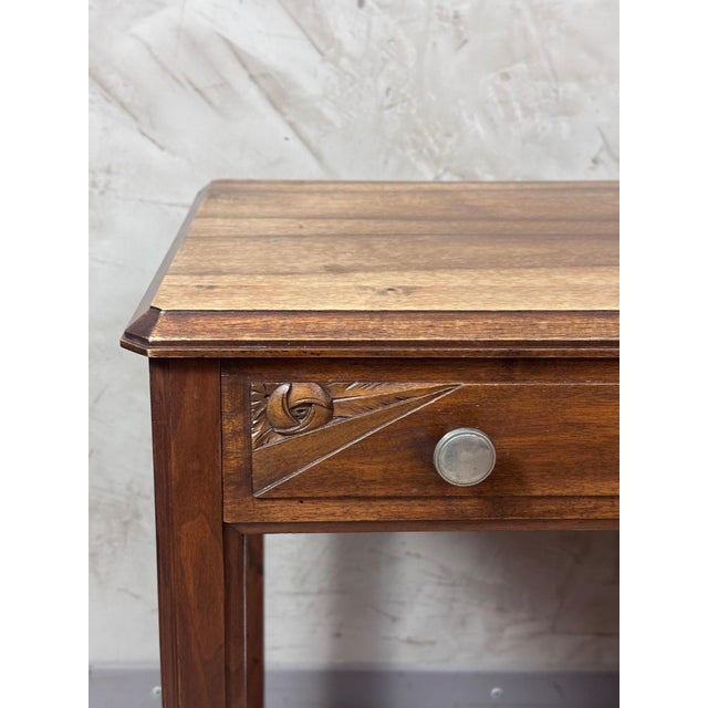 Vintage Art Deco Table in Walnut, 1930 For Sale - Image 3 of 10