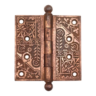 Antique 4 X 4 In. Aesthetic Cast Iron Butt Door Hinge For Sale