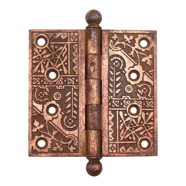 Antique 4 X 4 In. Aesthetic Cast Iron Butt Door Hinge For Sale