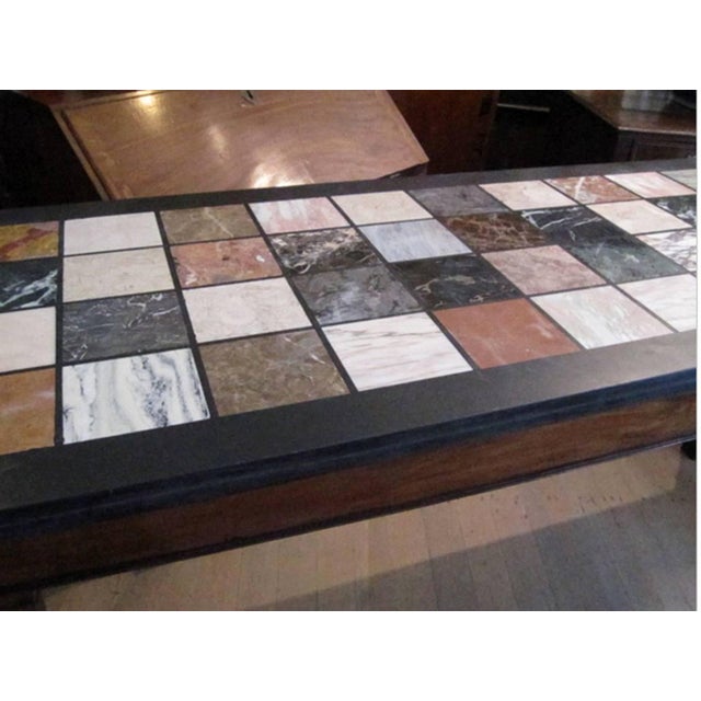 Regency Mahogany and Marble Specimen Console Table For Sale - Image 4 of 7