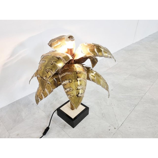 Palm Table Lamp by Maison Jansen, 1970s For Sale - Image 6 of 14