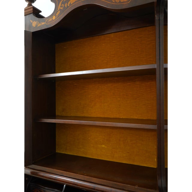 Vintage Italian Dutch Marquetry Secretary Desk For Sale - Image 4 of 18