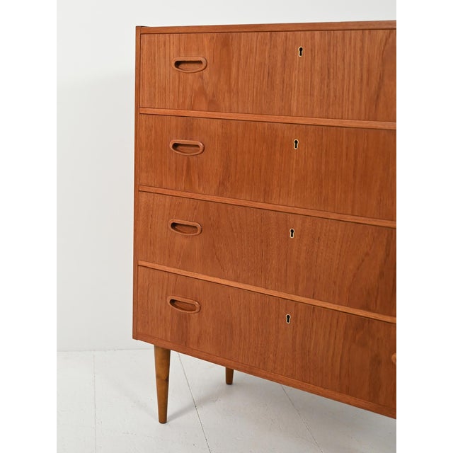 1950s Scandinavian Teak Chest of Drawers, 1950s For Sale - Image 5 of 9