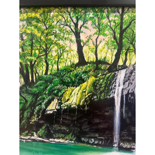 Paint Emerald Falls - Original Oil Painting by Steve Schaaf For Sale - Image 7 of 9