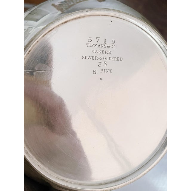 Victorian Antique Silver Plated Tiffany & Co Water Pitcher For Sale - Image 3 of 6