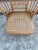 Wood Late 20th Century Vintage Blonde Chinoiserie Coastal Bamboo Accent Chair For Sale - Image 7 of 9