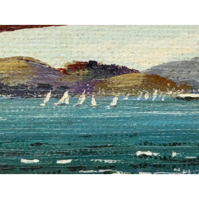Vintage California Golden Gate Bridge Miniature Oil Painting by Jean Bowler, C. 1980 For Sale - Image 14 of 18