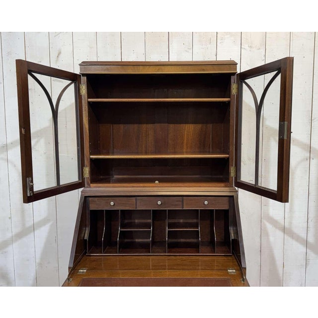 English Writing Desk in Walnut Burl, 1930s For Sale - Image 16 of 18