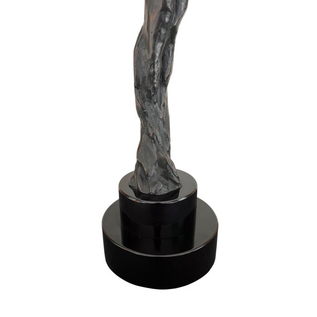1980s Rare Tom Corbin Figural Bronze Sculpture For Sale - Image 9 of 10