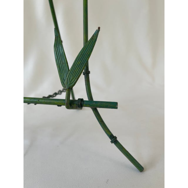 Hollywood Regency Faux Bamboo Metal Picture Frame Tabletop Easel For Sale - Image 10 of 10