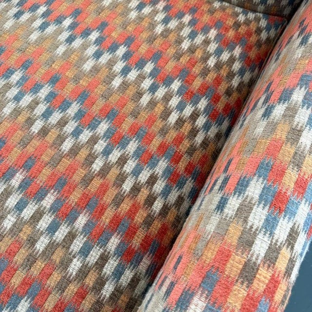 1940s MId Century Modern Upholstered Lounge Chair Ottoman Set For Sale - Image 11 of 11
