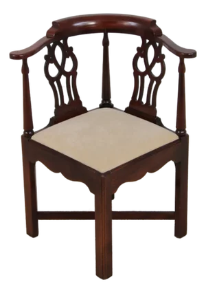 Hickory Chair Mahogany Chippendale Style Corner Chair