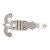 Vintage 7.5 In. Nickeled Brass Ice Box Hinge For Sale
