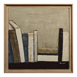 Serenity, Abstract Library, French Artist, Contemporary, Framed by Sophie Dumont For Sale