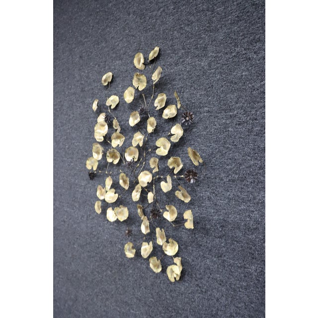Mid 20th Century Curtis Jere Brass Botanical Wall Sculpture For Sale - Image 5 of 8