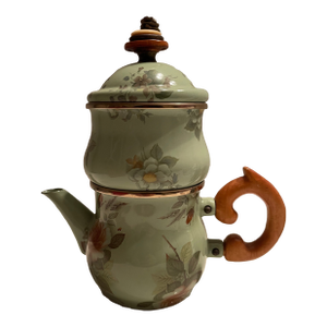 Mid 20th Century Mackenzie-Childs High Tea Vintage Stackable Creme & Sugar Set